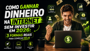 Como Ganhar Dinheiro na Internet Sem Investir em 2026: 3 Formas Reais para Começar Hoje