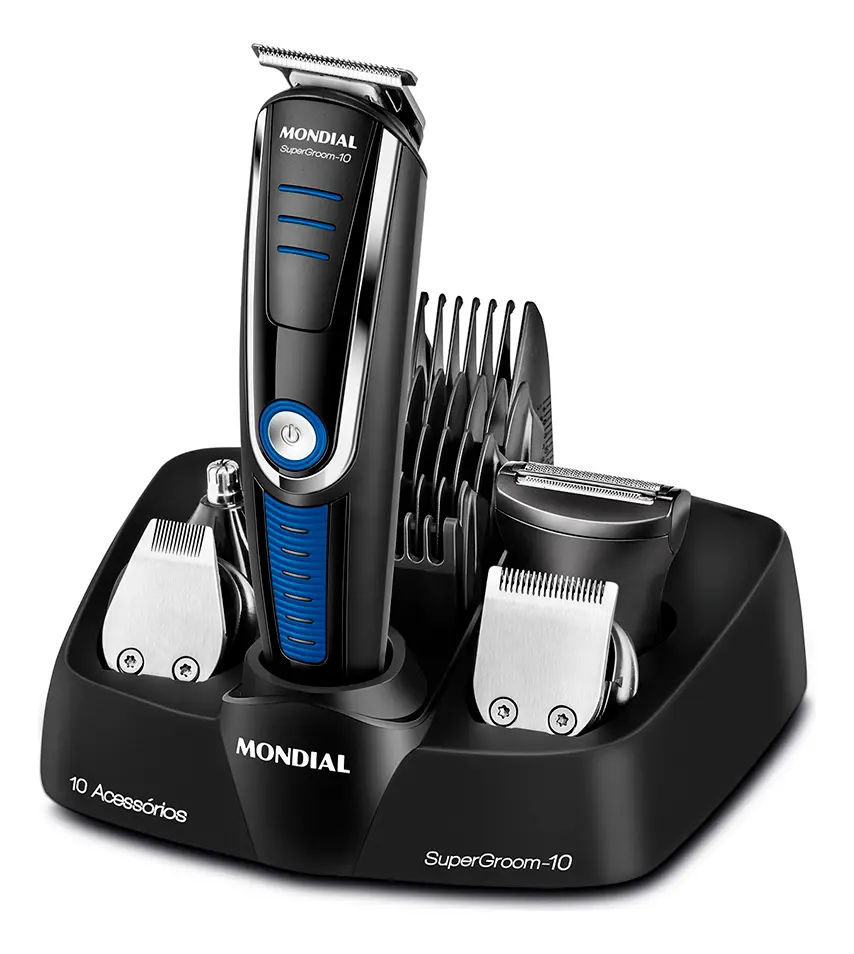 Aparador de Pelos Mondial Super Groom 10 BG-03 6W Bivolt Completo Mondial - foto 3