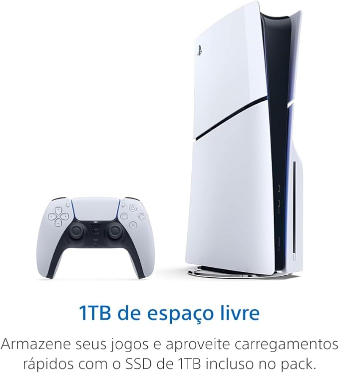 Console PlayStation 5 Slim Disk Pacote Astro Bot e Gran Turismo 7 Branco Sony